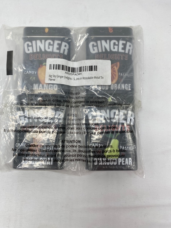 Photo 5 of Big Sky Ginger Delights Mango Mints  (4 Pack) NEW 