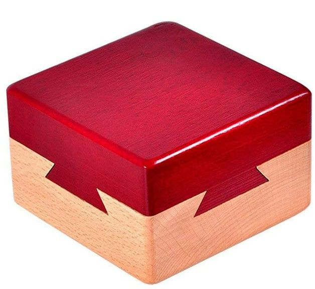 Photo 1 of DC-BEAUTIFUL Impossible Dovetail Box Mini 3D Brain Teaser Wooden Magic Drawers Gift Jewelery Box Puzzle Toy NEW 