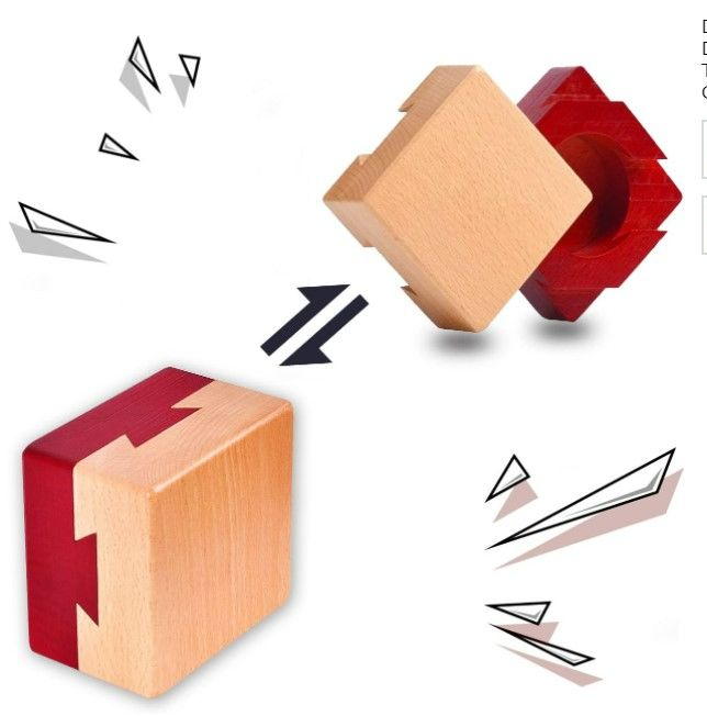 Photo 2 of DC-BEAUTIFUL Impossible Dovetail Box Mini 3D Brain Teaser Wooden Magic Drawers Gift Jewelery Box Puzzle Toy NEW 