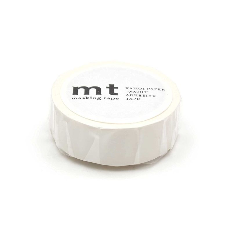 Photo 1 of MT Solids Washi Paper Masking Tape, 3/5" x 33', Matte White (MT01P208R) NEW 