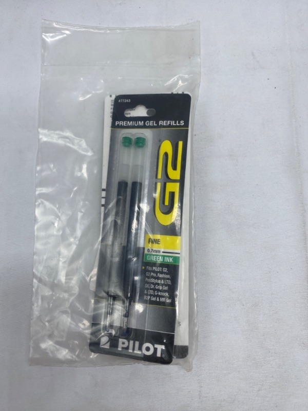 Photo 3 of PILOT G2 Gel Ink Refills For Rolling Ball Pens, Bold Point, Green Ink, 3-Pack (77361)