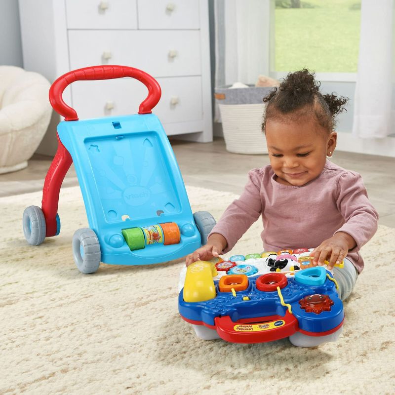Photo 3 of VTech Sit-To-Stand Learning Walker (Frustration Free Packaging), Blue 