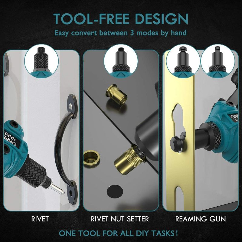 Photo 2 of Rivet Nut Tool, Rivet Gun, Reamer, Orfeld Professional Rivets Setter Kit with Rivet Nuts (unknown Quantity)Rivets New