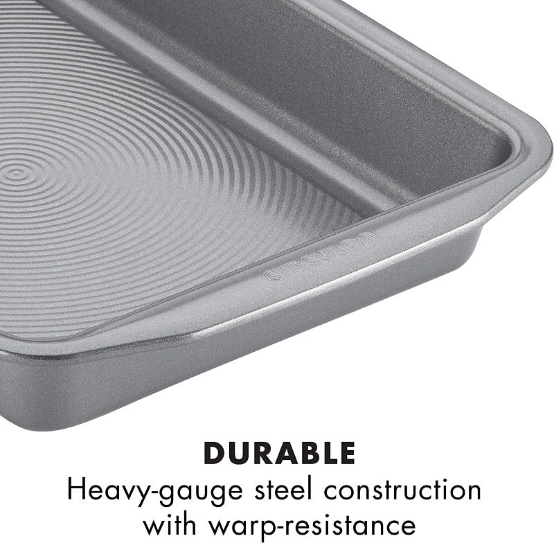 Photo 2 of {Pack of 6} Circulon Nonstick Bakeware Nonstick Baking Pan / Nonstick Cake Pan, Square - 9 Inch, Gray NEW 