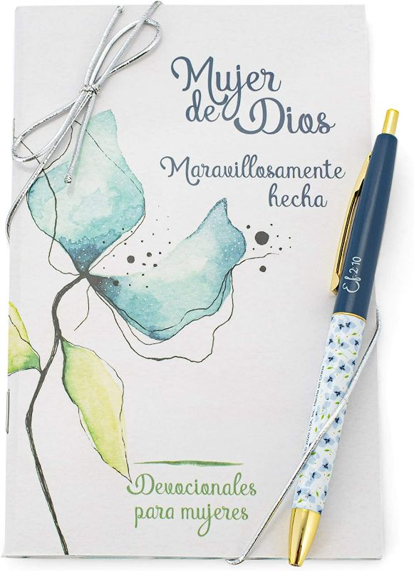 Photo 1 of Dingzhidiy  English-Gift Set-Woman of God Devotion Book & Pen (Psalm 139:14 RVR) NEW 