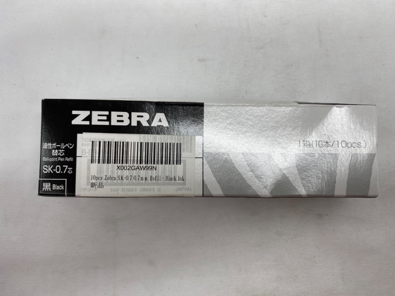 Photo 3 of Zebra B-BR-6A-SK-BK Clip-on Oil-Based Ballpoint Pen Refills, SK-0.7 Core, Black, 10 Pieces NEW 