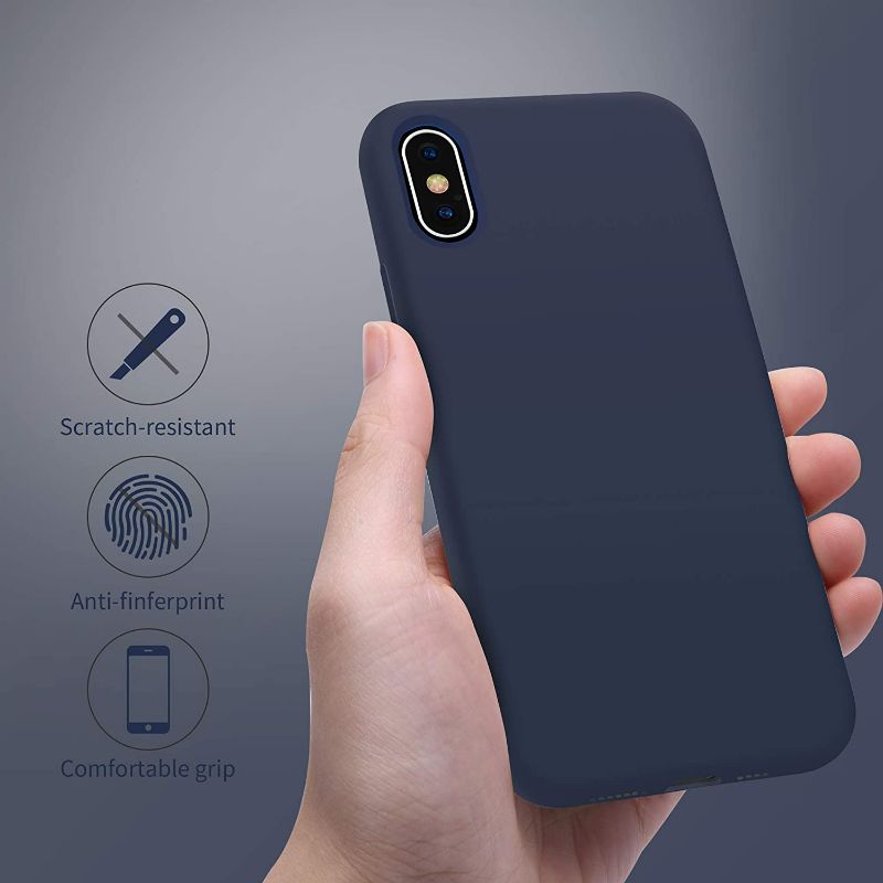 Photo 2 of for iPhone Xs Max Case,OTOFLY[Silky and Soft Touch Series] Premium Soft Silicone Rubber Full-Body Protective Bumper Case Compatible with Apple iPhone Xs Max 6.5 inch - NEW