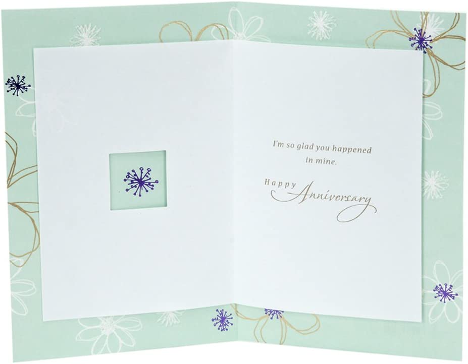 Photo 2 of Hallmark Anniversary Card for Wife or Girlfriend (Flower Outlines) (0549RZB1126) NEW 