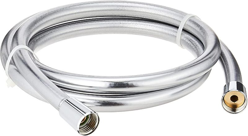 Photo 1 of hansgrohe Techniflex Handheld Shower Replacement Shower Hose 63-inch Easy Install Modern Shower Hose + FixFit Handheld Shower Wall Outlet 1/2-inch Thread Connection Round Modern Flush Mount NEW 