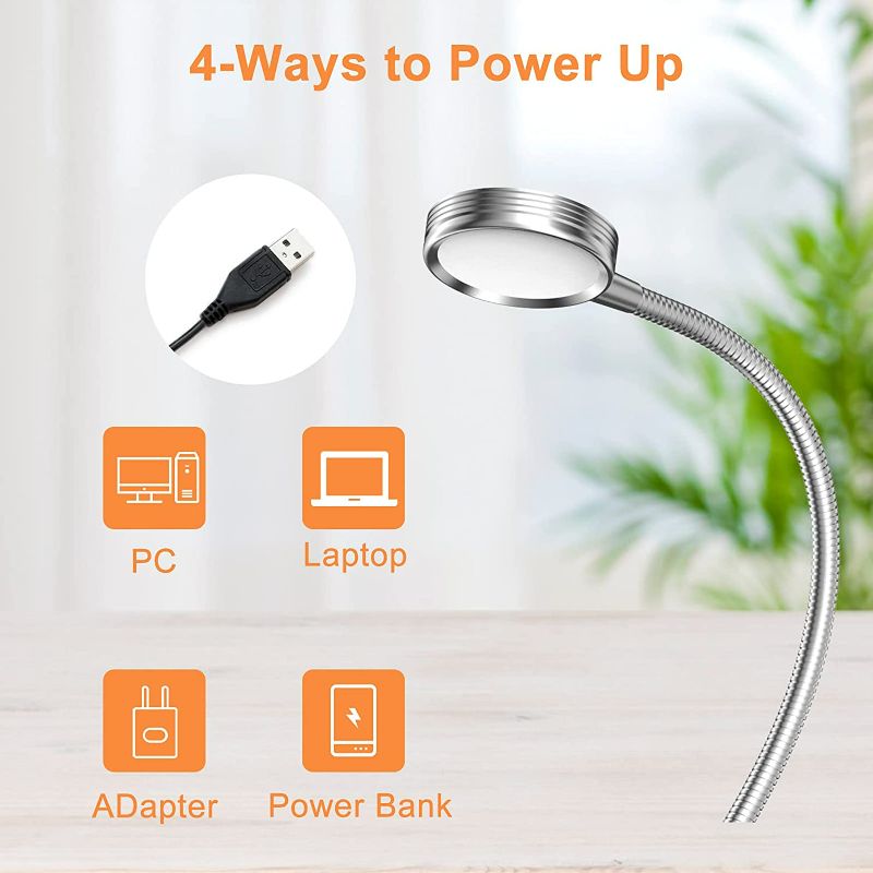Photo 1 of LEPOWER Clip on Light / Book Light / Reading Light with 2 Color Changeable/ Night Light Clip on for Desk, Bed Headboard and Computers (Silver) NEW 