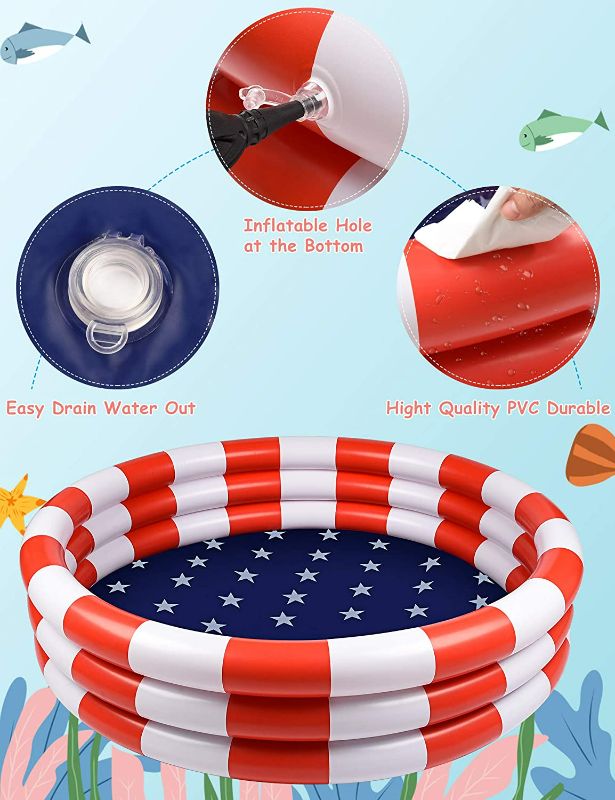 Photo 4 of Intheanz Kiddie Pool Inflatable 49” X 12” Kids Swimming Pools, Inflatable Baby Ball Pit Pool, Perfect for Babies, Toddlers, Kids, Children and Medium Size Dogs and Pets NEW