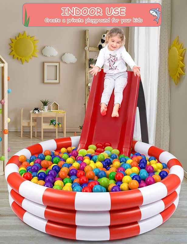 Photo 5 of Intheanz Kiddie Pool Inflatable 49” X 12” Kids Swimming Pools, Inflatable Baby Ball Pit Pool, Perfect for Babies, Toddlers, Kids, Children and Medium Size Dogs and Pets NEW