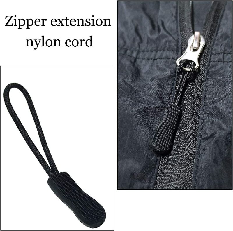 Photo 3 of 20 Pcs Zipper Pulls, Nylon Cord Extension Zipper Tab Zipper Tags Cord Pulls for Backpacks, Luggage, Jackets, Purses, Handbags (Multi-Color) NEW 