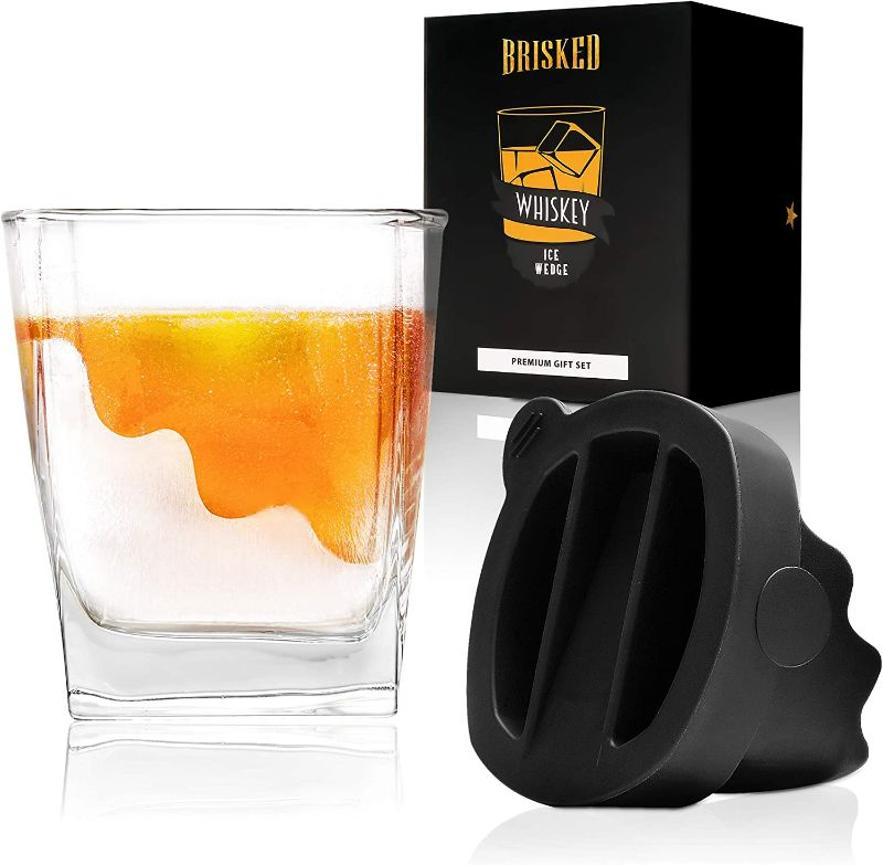 Photo 1 of Whiskey Wedge Glass Set | Old Fashioned Whisky | Best Accessories & Gifts for Drinking Bourbon and Scotch | Perfect Whisky Gifts for Men
