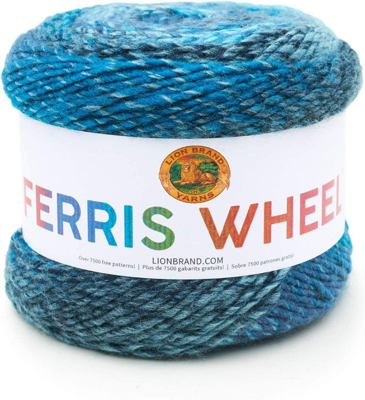 Photo 1 of (1 Skein) Lion Brand Yarn Ferris Wheel Yarn, Full Moon NEW 