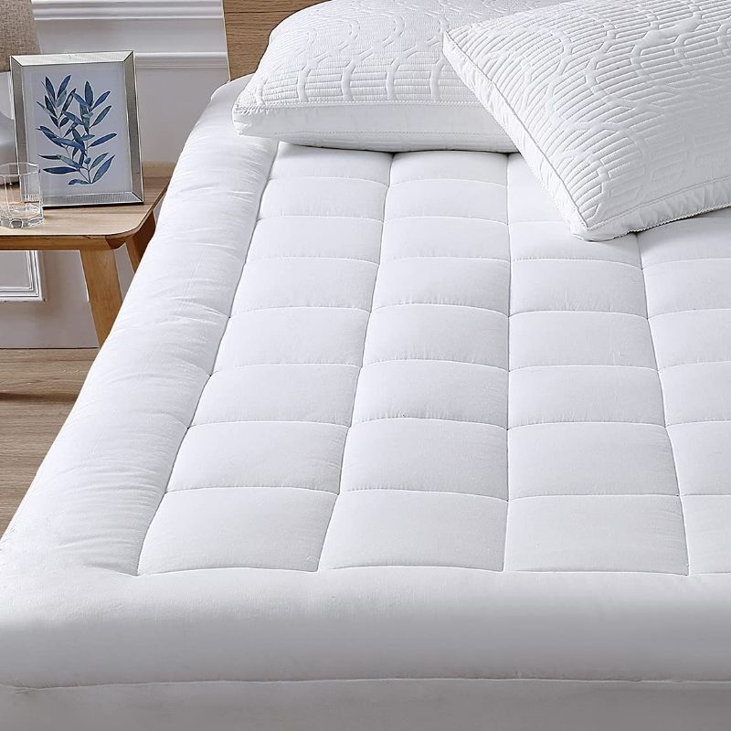 Photo 1 of oaskys King Mattress Pad Cover Cooling Mattress Topper Pillow Top with Down Alternative Fill (8-21”Fitted Deep Pocket King Size) NEW 