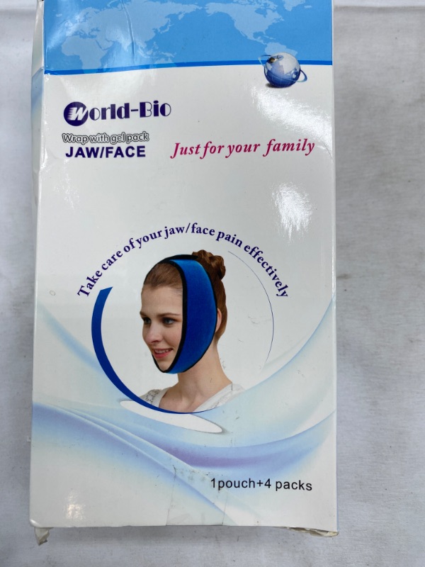 Photo 4 of Face Ice Pack Wrap Jaw Pain Relief Wrap for TMJ, Wisdom Teeth, Head and Chin, 4 Reusable Hot Cold Compress Gel Packs for Face Swelling, Injuries, Oral and Facial Surgery, Dental Implants and Migraine NEW 