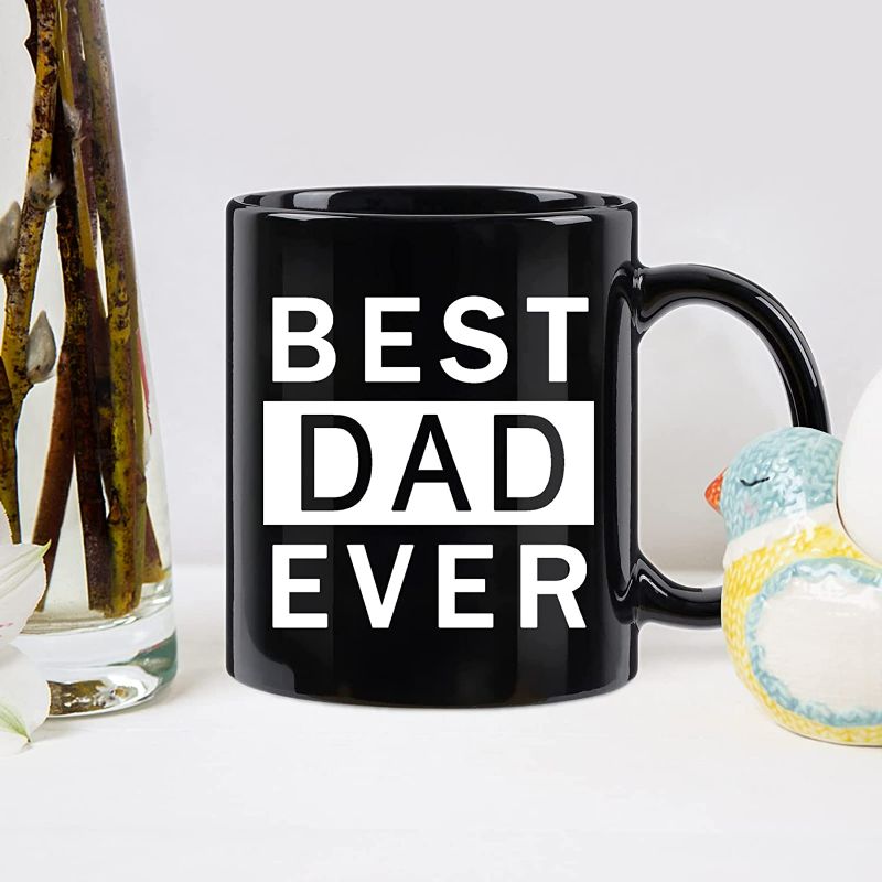 Photo 1 of Awesome Dad Mens Mug Coffee For Husband, Papa, Grandad From Wife, Son, Daughter, Kids | Best Dad Ever Graphic Ceramic Mug | Dad Black Coffee Mug Gift For Birthday Christmas | Black NEW 