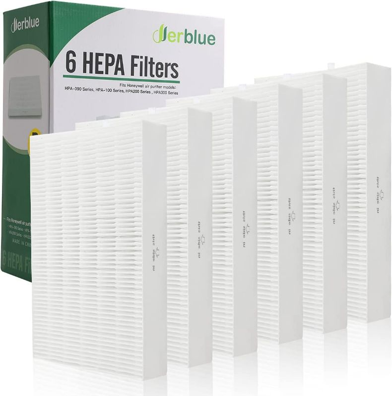 Photo 1 of DerBlue 6pcs True Filter R HEPA Filters R Replacement for Honeywell HRF-R1 HRF-R2 & HRF-R3 Filter R NEW 