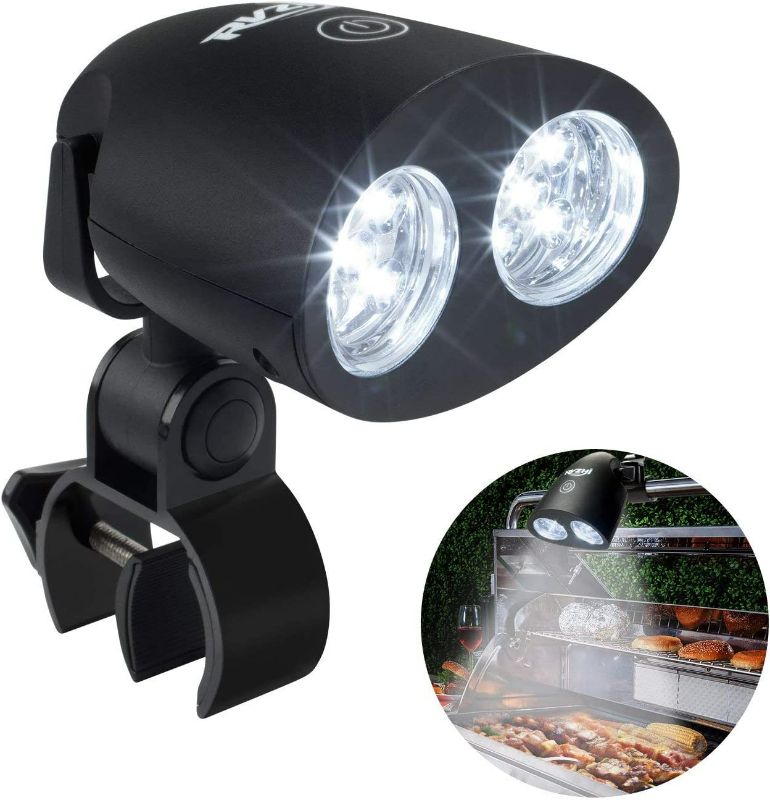 Photo 1 of RVZHI Grill Light, Gifts for Dad from Son Daughter, Outdoor 360 Degree Flexible BBQ Light with 10 Super Bright LED Lights, BBQ Grill Accessories with Sturdy C-Clamp Fits Most Handle, Battery Included NEW 