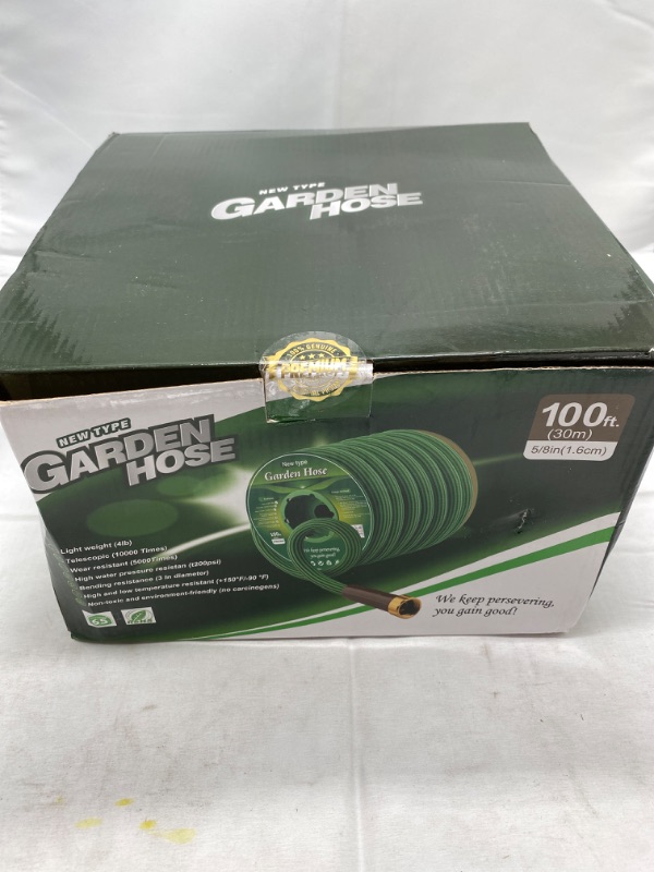 Photo 4 of Garden Hose Extra Strength Fabric with Double Latex Core (100 FT, Green) NEW 