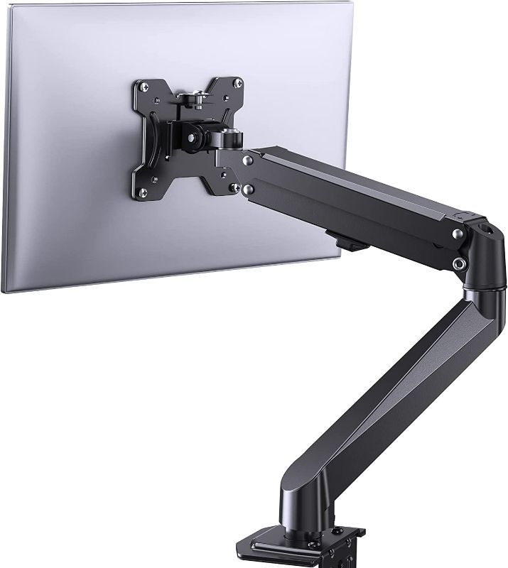 Photo 1 of ErGear Single Monitor Mount, Articulating Gas Spring Monitor Arm Desk Mount Stand with Clamp and Grommet Base, NEW 
