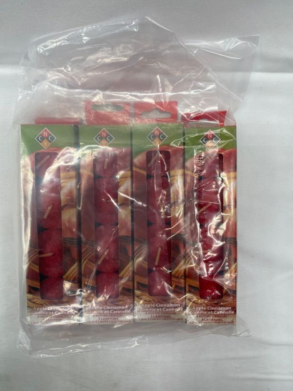 Photo 2 of Apple Cinnamon Votive Candles (4 pcs Pack of 4) NEW 