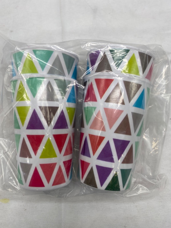 Photo 1 of MULTI COLOR TUMBLER 4 PACK CUPS 5 INCH NEW 