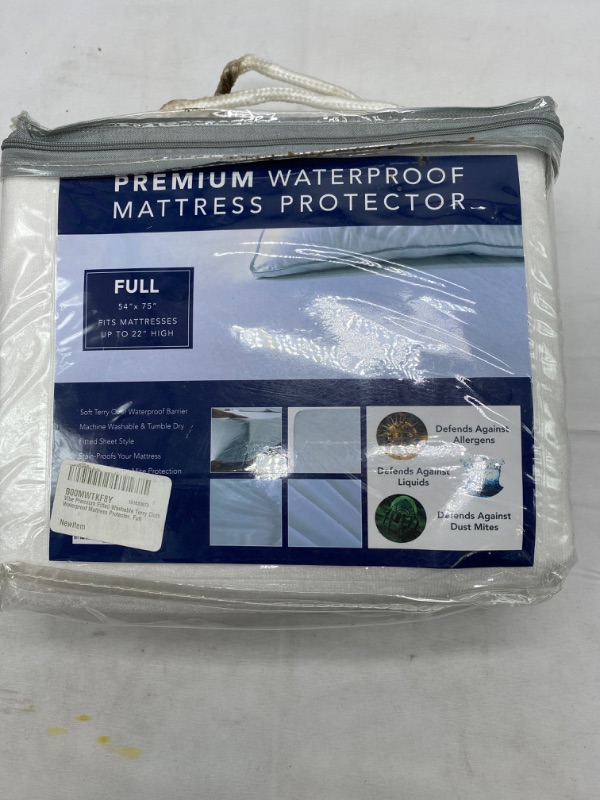 Photo 3 of Vibe Premium Fitted Washable Terry Cloth Waterproof Mattress Protector, Full NEW 
