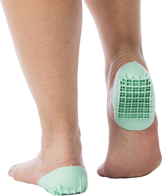 Photo 1 of Tuli's Heavy Duty Heel Cups, Cushion Insert for Shock Absorption, Plantar Fasciitis, Sever’s Disease and Heel Pain, Made in the USA, Green 1 Pair, Regular NEW 