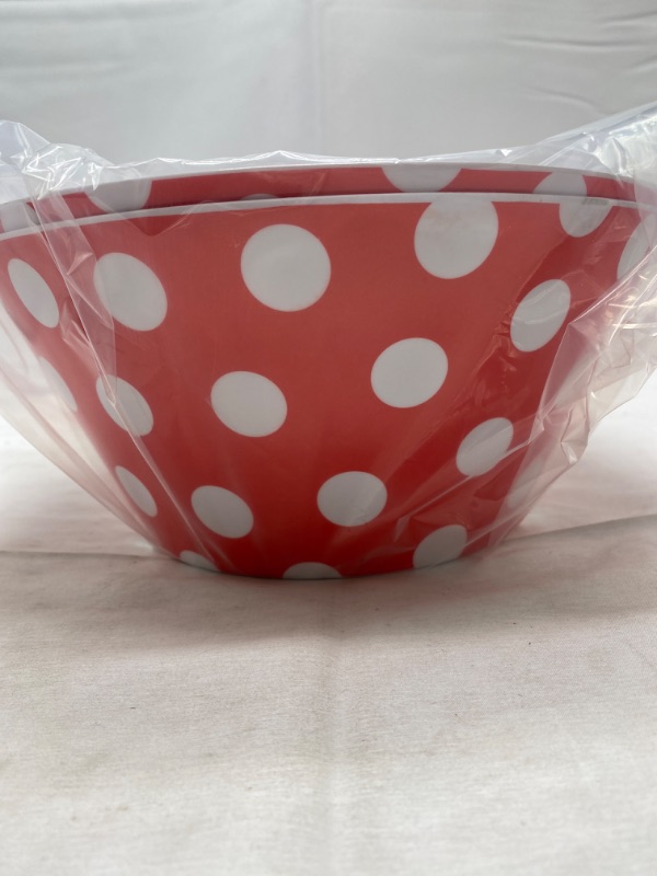 Photo 1 of Glad Polka Dot Large Bowl (Unknown Size) 2-Pack NEW 