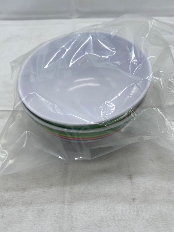 Photo 2 of Glad Small Round Strip Color Bowls (2-Pack) NEW 