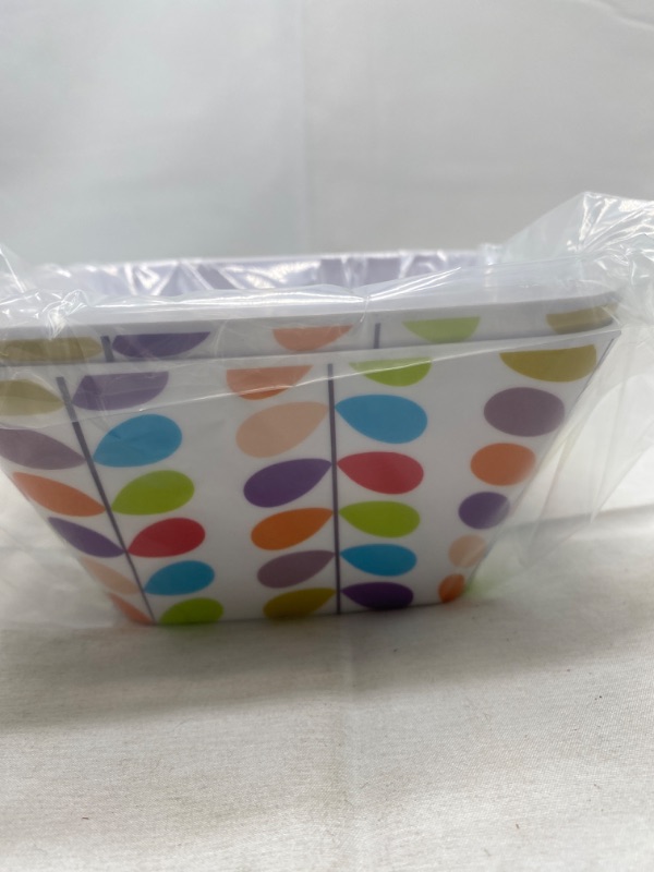 Photo 1 of Glad Small Rectangle Colorful Bowls (2-Pack) NEW 