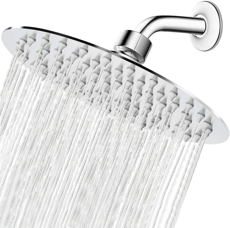 Photo 1 of High Pressure Shower Head,  Ultra-Thin Design- Pressure Boosting, Awesome Shower Experience, NearMoon High Flow Stainless Steel Rainfall Shower Head NEW 
