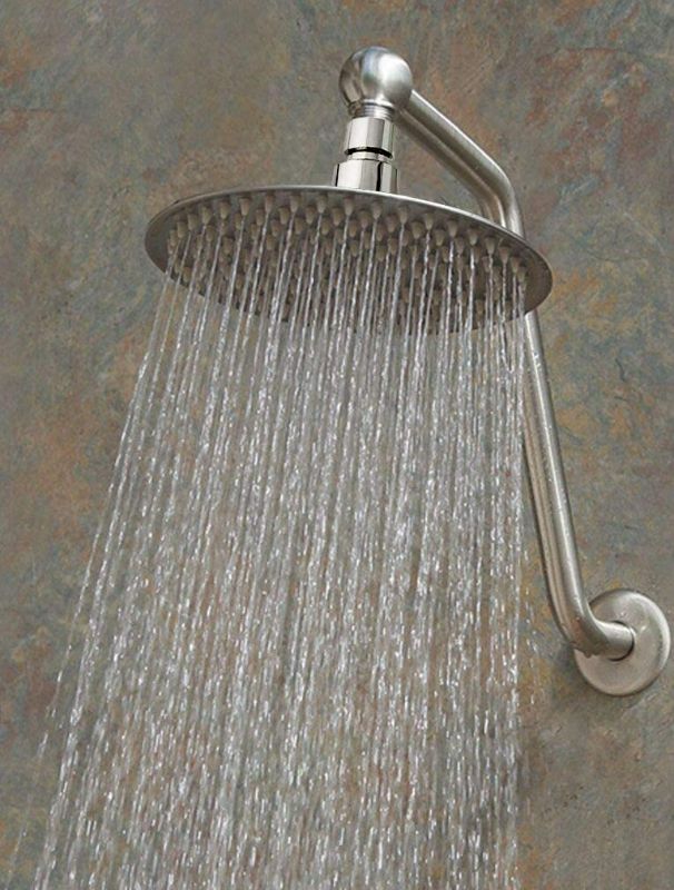 Photo 3 of High Pressure Shower Head,  Ultra-Thin Design- Pressure Boosting, Awesome Shower Experience, NearMoon High Flow Stainless Steel Rainfall Shower Head NEW 
