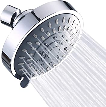 Photo 1 of HotelSpa 7-Setting AquaCare Series Spiral Handheld Shower Head with Patented ON/OFF Pause Switch and 5-7 foot Stretchable Stainless Steel Hose (Premium Chrome) NEW 