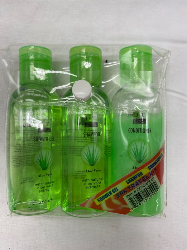 Photo 1 of Daily Touch 3PK Travel Kit Shower Gel -Shampoo - Conditioner - Scent : Aloe Vera