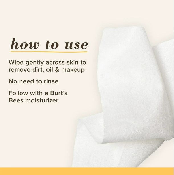 Photo 2 of Burts Bees Purifying Facial Wipes, White Tea, 30 ct (3-Pack) NEW 