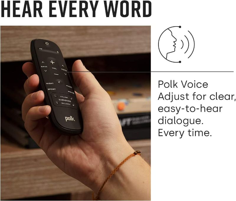 Photo 3 of Polk Audio React Sound Bar, Dolby & DTS Virtual Surround Sound, Next Gen Alexa Voice Engine with Calling & Messaging Built-in, Expandable to 5.1 with Matching React Subwoofer & SR2 Surround Speakers NEW 