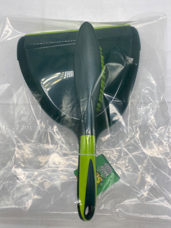 Photo 4 of Pine-Sol Mini Dustpan and Brush Set | Nesting Snap-On Design | Portable, Compact Dust Pan and Hand Broom for Cleaning with Rubber Grip Edge, Green NEW 