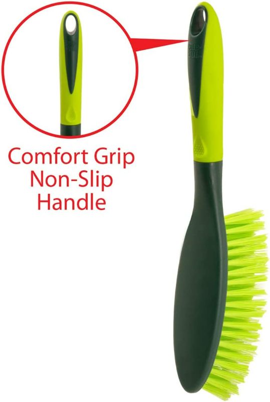 Photo 2 of Pine-Sol Mini Dustpan and Brush Set | Nesting Snap-On Design | Portable, Compact Dust Pan and Hand Broom for Cleaning with Rubber Grip Edge, Green NEW 