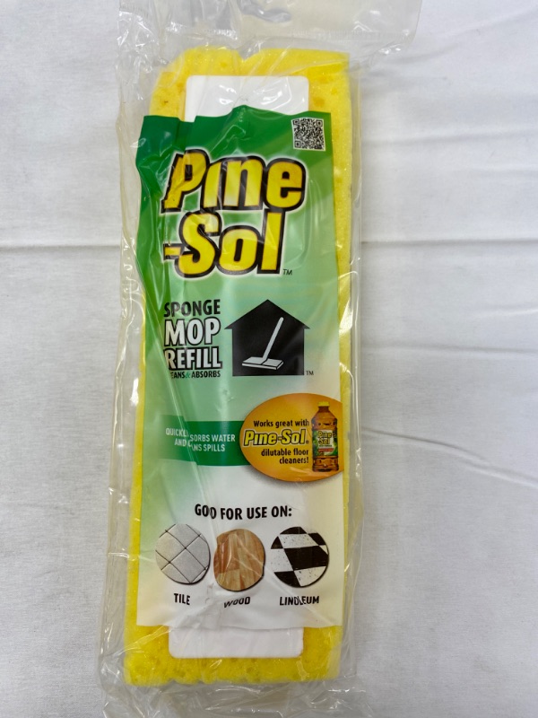 Photo 2 of Pine-Sol Sponge Mop Refill – Replacement Head Attachment | Multi-Purpose Cleaner for Tile, Wood, Linoleum Floors NEW 