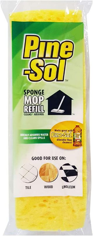 Photo 1 of Pine-Sol Sponge Mop Refill – Replacement Head Attachment | Multi-Purpose Cleaner for Tile, Wood, Linoleum Floors NEW 