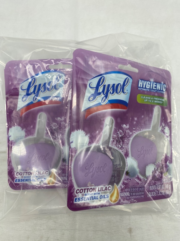 Photo 3 of Lysol Automatic In-The-Bowl Toilet Cleaner, Cleans and Freshens Toilet Bowl, Lavender Fields Scent, 4ct