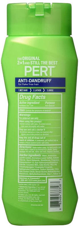 Photo 2 of Pert Plus 2 in 1 Shampoo and Conditioner Dandruff Control 13.5 Ounces (Pack of 2) NEW 