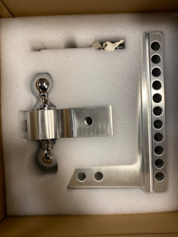Photo 8 of Adjustable Silent Tow Ball Mount with 8 Inch Drop, 2 Inch Shank, and Chrome Plated Balls NEW 