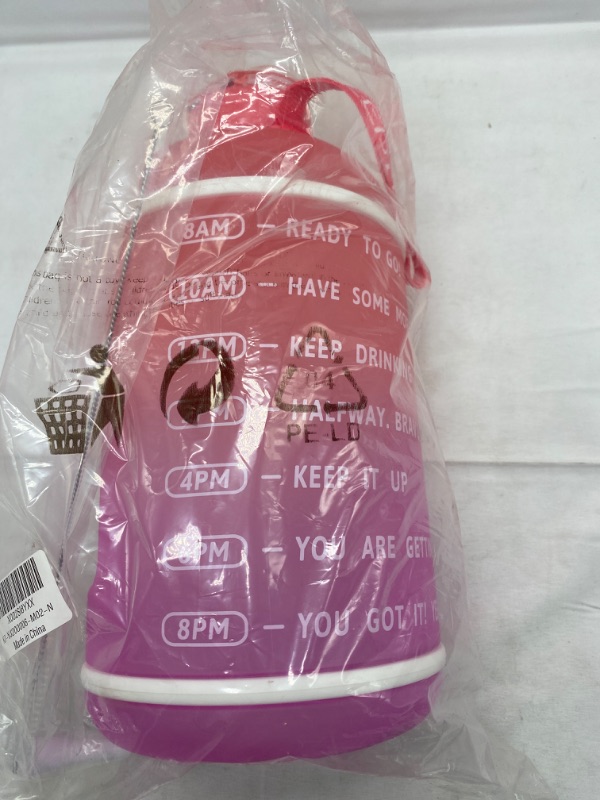 Photo 4 of KEEPTO 1 Gallon Water Bottle with Straw & Time Marker,BPA Free Motivational Water Jug with Strap NEW 