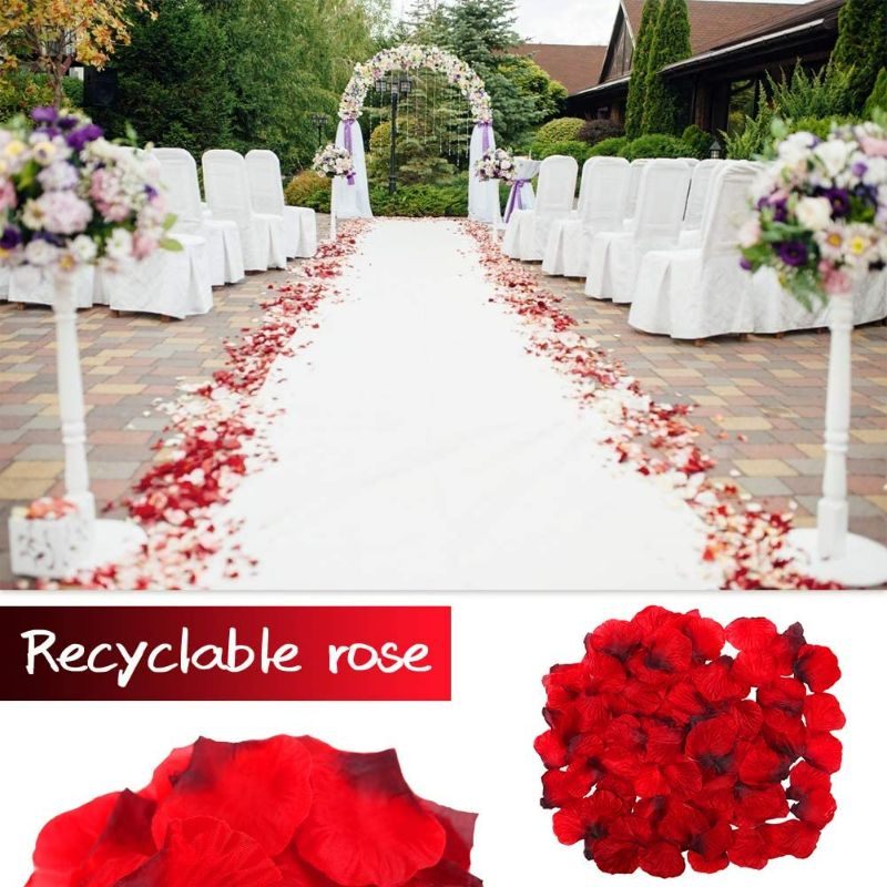 Photo 1 of Artificial Flower Petals 2000PCS Fake Rose Petals Fabric Petals Silk Red Rose Petals for Romantic Night Wedding Valentines NEW 