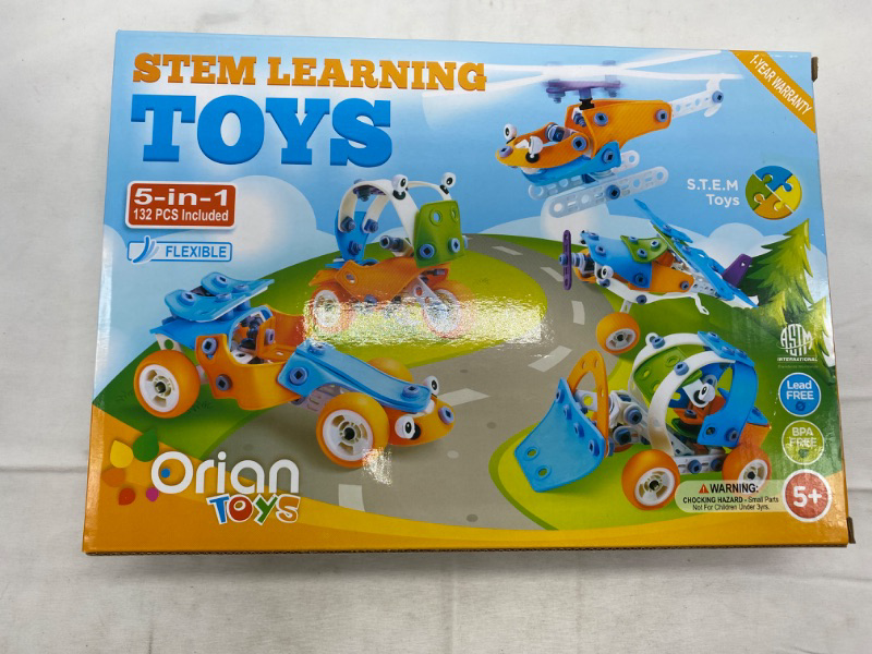 Photo 4 of LAYKEN STEM Learning Toys for 6-12 Years Old Boys&Girls, Educational Engineering Construction Toy Set, DIY Building Models(5in1) Toy Kit, Building NEW 