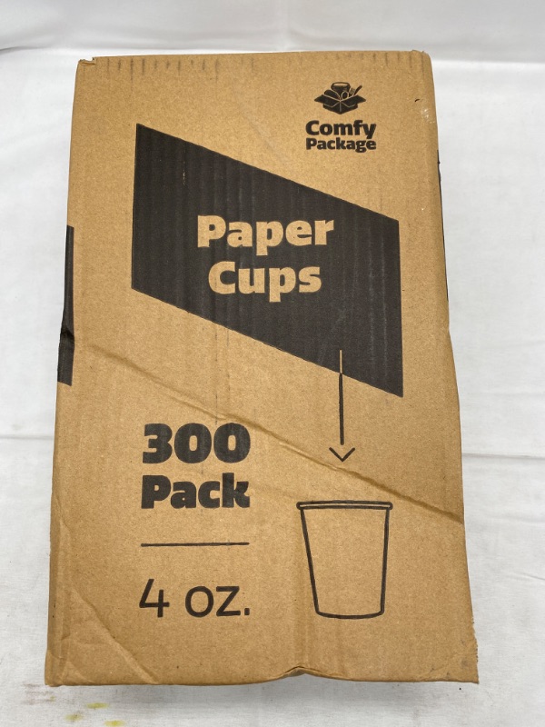 Photo 3 of Comfy Package [300 Count] 4 oz. White Paper Cups, Small Disposable Bathroom, Espresso, Mouthwash Cups NEW 